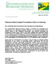 Download Pressemitteilung - Biomasse-Verband begrüßt Erneuerbaren-Paket von Köstinger