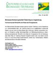 Download Pressemitteilung - Biomasse-Verband gratuliert Totschnig zur Angelobung