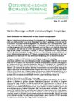 Download Pressemitteilung - Kärnten: Bioenergie vor Erdöl erstmals wichtigster Energieträger