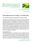 Download Pressemitteilung - Klima-Budget fokussiert auf Erdgas- und Heizölausstieg
