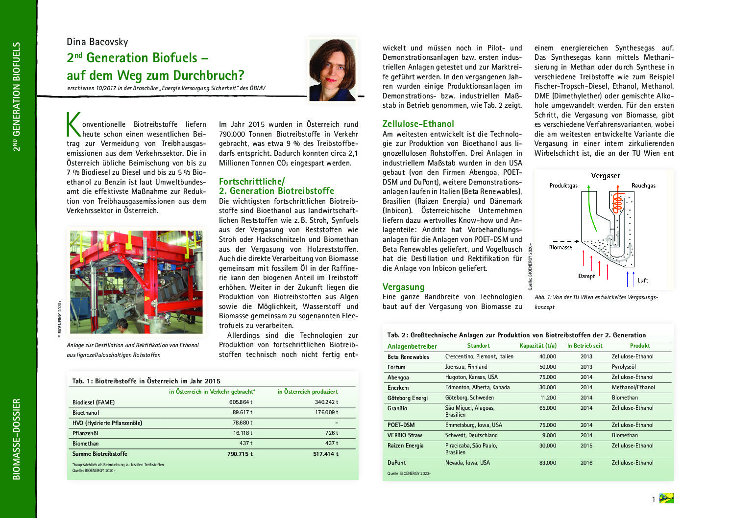 2nd Generation Biofuels – auf dem Weg zum Durchbruch?