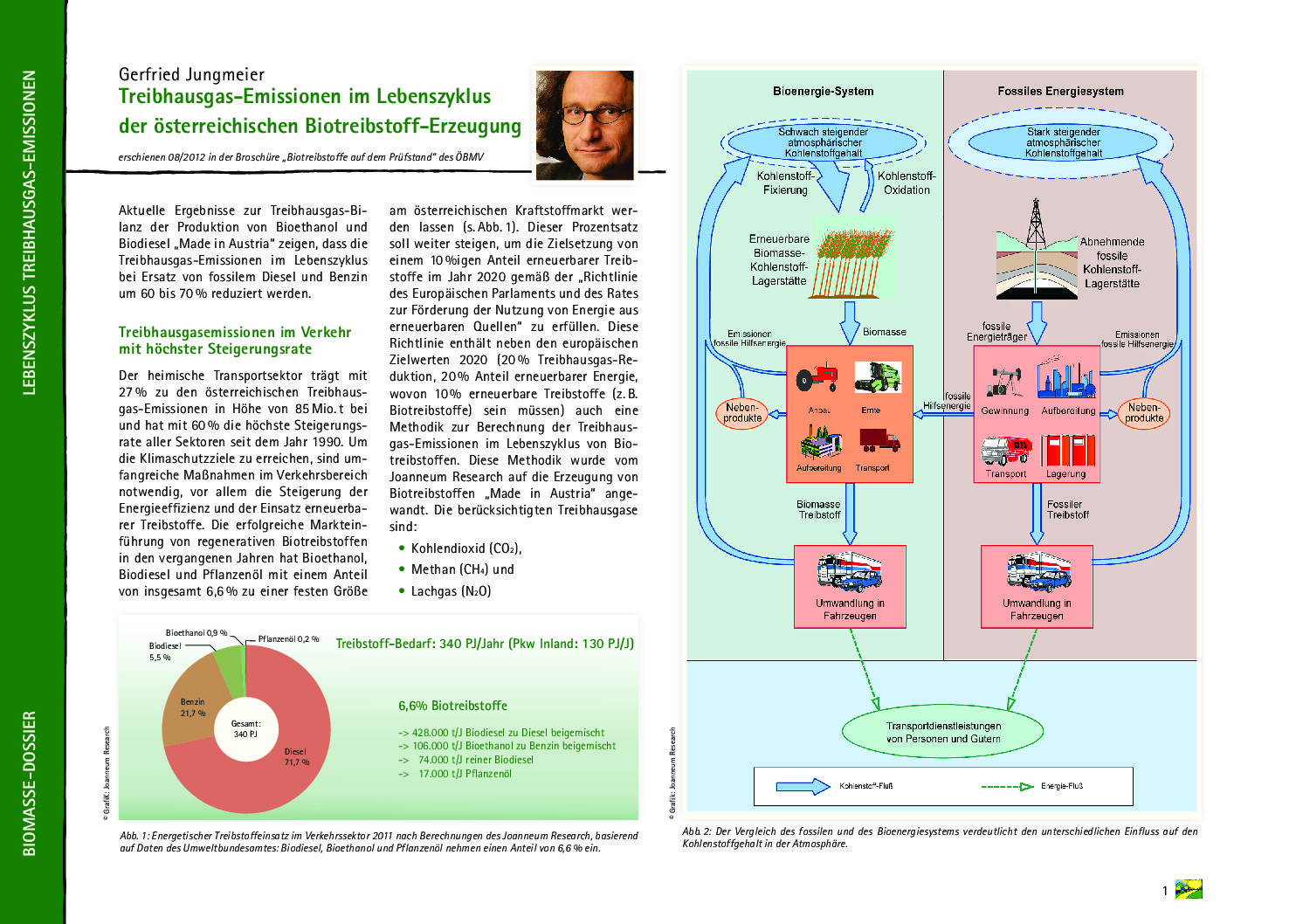 Treibhausgas-Emissionen im Lebenszyklus der österreichischen Biotreibstoff-Erzeugung