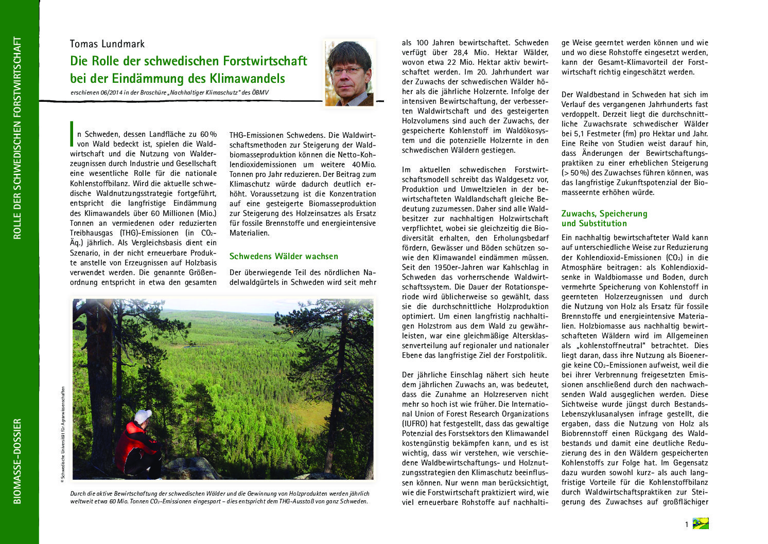 Die Rolle der schwedischen Forstwirtschaft bei der Eindämmung des Klimawandels