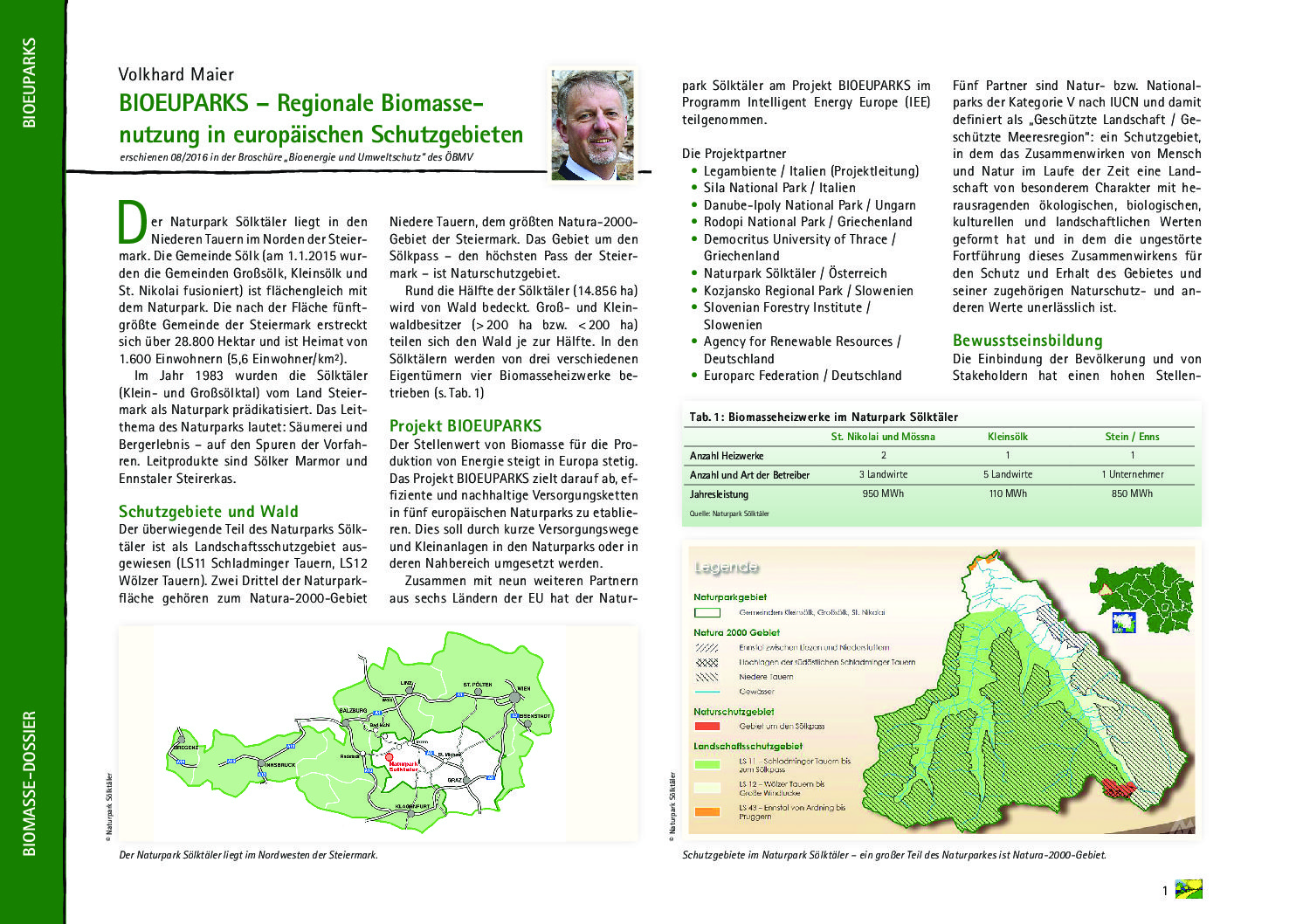 BIOEUPARKS – Regionale Biomassenutzung in europäischen Schutzgebieten