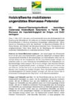 Download Pressemitteilung - Holzkraftwerke mobilisieren ungenütztes Biomassepotenzial
